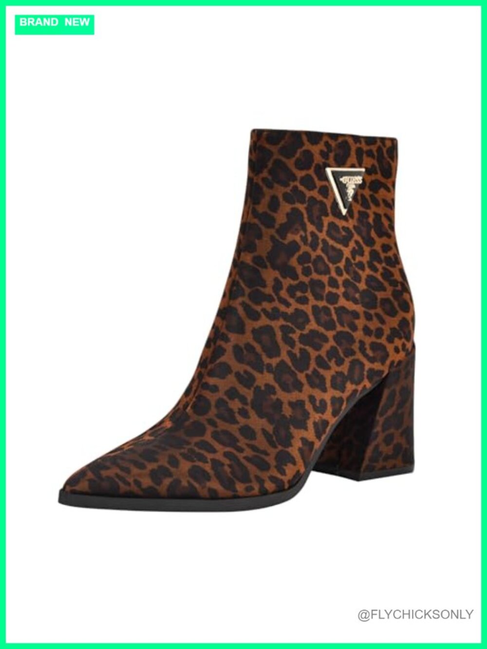 Pointed Toe Textile Ankle Booties with Block Heel and Zipper Closure